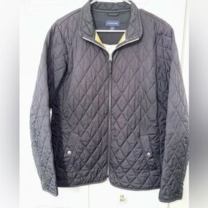 Lands’ End quilted black jacket